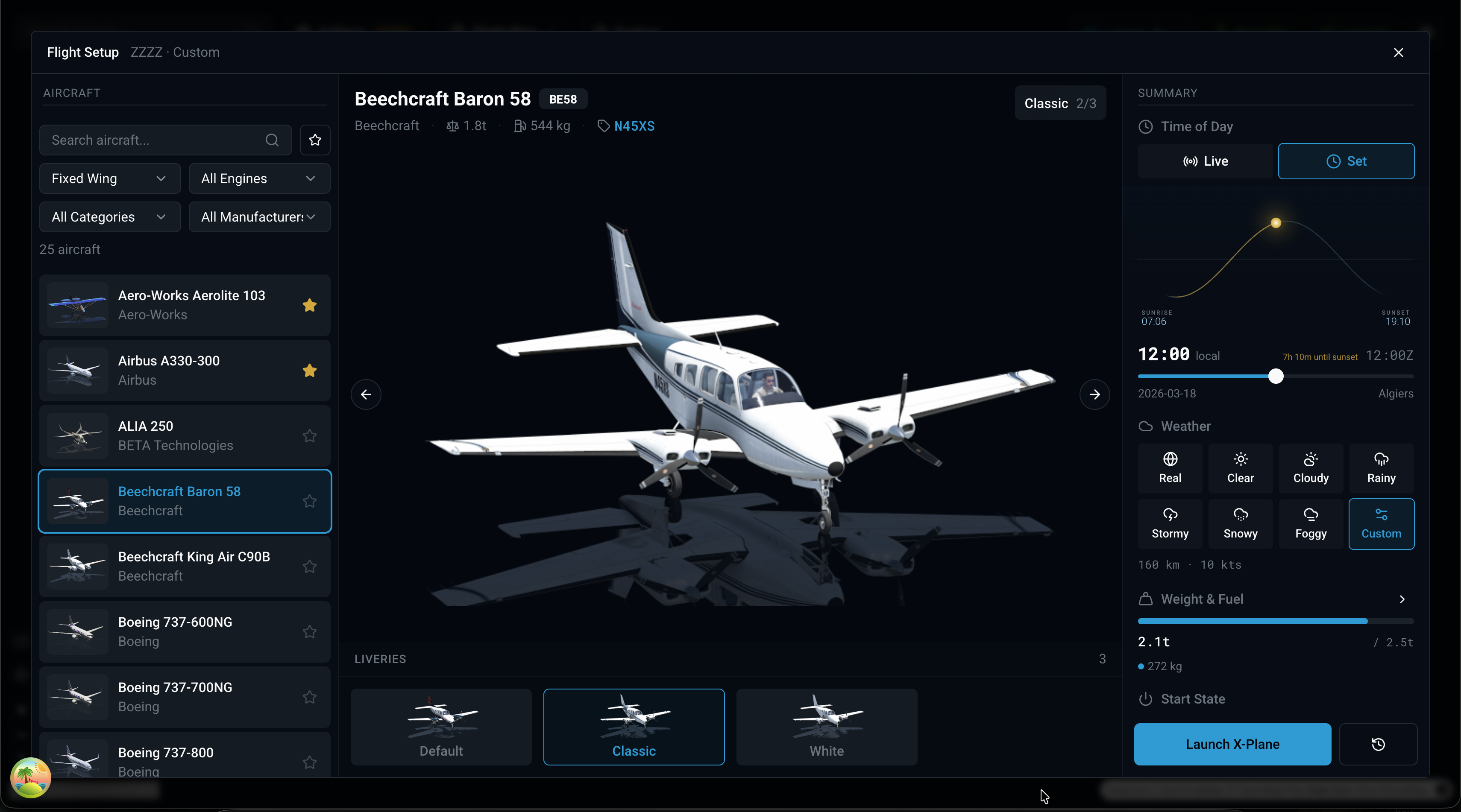 X-Dispatch Flight setup screenshot
